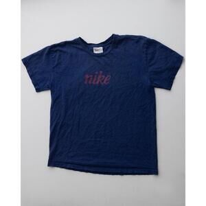 Vintage Nike Grey Tag T-Shirt Navy Large